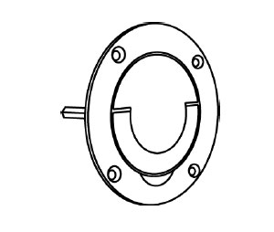 Trimco 1068-DUMMY 616 Surface Mount Dummy Drop-Ring Pull - Round - Backened Satin Bronze