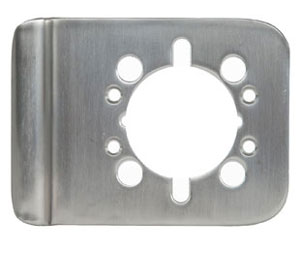 Trimco 1082-4 611 Cylindrical Lock Guard - 4" High - Polished Bronze