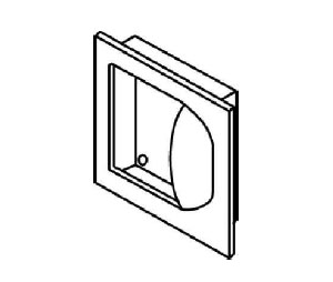 Trimco 1111A 613 Flush Pull 5" x 5" Mounting Holes in Cup - Oil Rubbed Satin Bronze