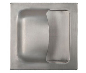 Trimco 1111C 605 Flush Pull 6" x 6" Mounting Holes in Cup, ADA - Polished Brass