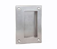 Trimco 1115 605 Flush Pull 3-1/2" x 4-3/4" Mounting Holes on Face Plate - Polished Brass