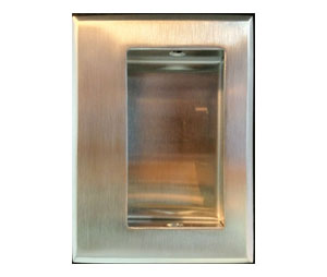 Trimco 1115C 626 Flush Pull 3-1/2" x 4-3/4" Mounting Holes in Cup - Dull Chrome