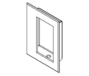 Trimco 1115C 613 Flush Pull 3-1/2" x 4-3/4" Mounting Holes in Cup - Oil Rubbed Satin Bronze