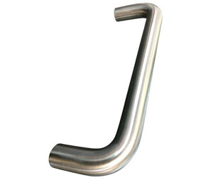 Trimco 1194-2 630 Straight 8" CTC x 3/4" Diam Round Door Pull - Satin Stainless Steel