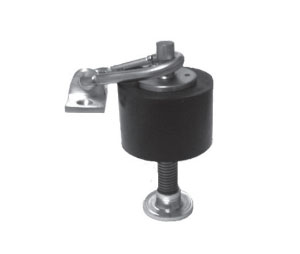 Trimco 1209HO 630 Heavy Duty Floor Stop with Hold-Open - Satin Stainless Steel