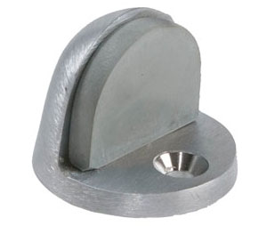 Trimco 1211 626 1.43" Cast Universal Dome Stop with Low Rise Lip x High Rise Rubber Combo Pack - Satin Chrome