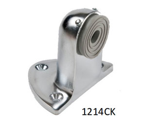 Trimco 1214CK 605 Cast Heavy Duty Floor Stop - 2-1/4" High  - Combo Pack with Torx Screws - Polished Brass