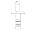 Trimco 1214CK x 1268CK 611 Heavy Duty 2-1/4" High Floor Stop and Anchor Plate with Torx Screws - Polished Bronze