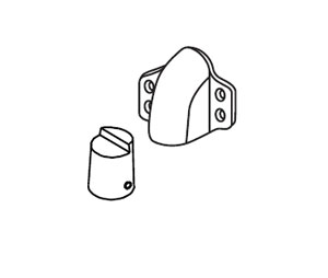 Trimco 1260WP 626 Wall Stop & Holder with Pipe Adapter Strike - Satin Chrome