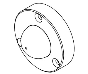 Trimco 1270CXSV 619 Cast Convex Wall Bumper School Version - 1" Projection - Satin Nickel Plated