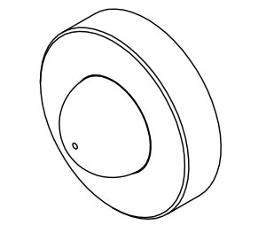 Trimco 1270WX 626 Wrought Cast Convex Wall Bumper Combo Pack - 1" Projection - Satin Chrome