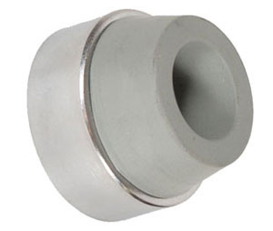 Trimco 1278CV 610 Cast Décor Concave Wall Bumper Combo Pack - 1" Projection - Blackened Satin Brass, Bright Relieved