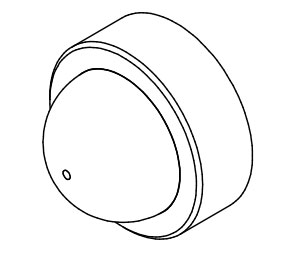 Trimco 1278CX 613E Cast Décor Convex Wall Bumper Combo Pack - 1" Projection - Dark Oxidized Satin Bronze