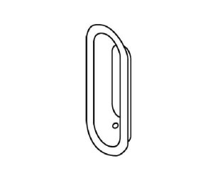 Trimco 248 616 Flush Pull 1-1/2" x 4" - Backened Satin Bronze