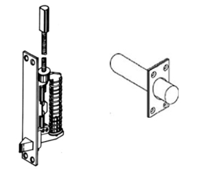 Trimco 3810x3850 610 Fire Rated Automatic Flushbolt with Fire Bolt for Metal Doors - Blackened Satin Brass, Bright