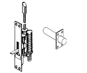 Trimco 3820x3850 613 Fire Rated Semi-Automatic Flushbolt with Fire Bolt for Metal Doors - Dark Oxidized Oil Rubbed Satin Bronze