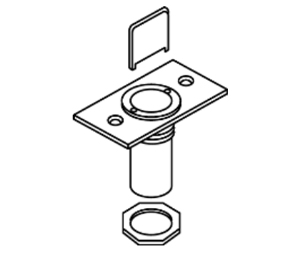 Trimco 3911 605 Adjustable Dust Proof Strike - Polished Brass