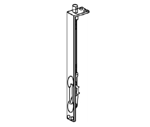 Trimco 3916-15 626 15" Manual Flushbolt for Wood Doors - Satin Chrome