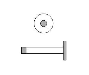 Trimco 7208 605 fOCAL Pencil Stop - Polished Brass