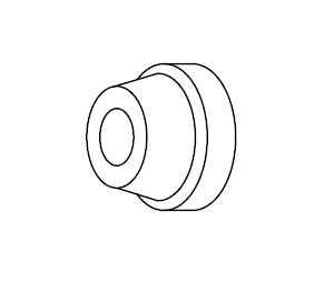 Trimco 7278 612 fOCAL Décor Wall Stop - Concave with Black Rubber - Satin Bronze