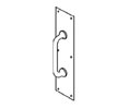 Trimco 1010-2 499 3-1/2" x 15" Pull Plate with 5" CTC Cast Pull - Polished Brass, No Lacquer