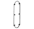 Trimco 1070-2 499 3-1/2" x 15" x .050" Decorative Push Plate - Polished Brass, No Lacquer