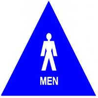 Trimco 753 Restroom Sign - Men - 12" Triangle