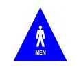 Trimco 753 Restroom Sign - Men - 12" Triangle
