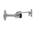 U Need Hardware 1477-626/26D Solid Brass Heavy Duty Wall-Mounted Door Stop with Hook - 3-1/2"- Satin/Brushed Chrome