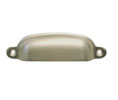 U Need Hardware BP200-619/015 Solid Brass 3-1/4" Cabinet Small Bin Pull - Satin/Brushed Nickel