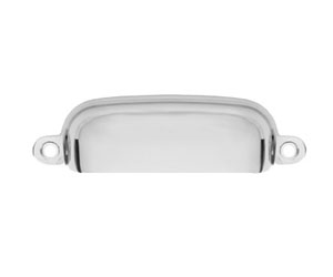U Need Hardware BP200-625/026 Solid Brass 3-1/4" Cabinet Small Bin Pull - Polished Chrome