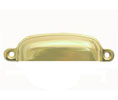 U Need Hardware BP202-605/US3 Solid Brass 3-1/2" Cabinet Large Bin Pull - Polished Brass