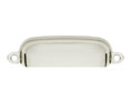 U Need Hardware BP202-618/014 Solid Brass 3-1/2" Cabinet Large Bin Pull - Polished Nickel
