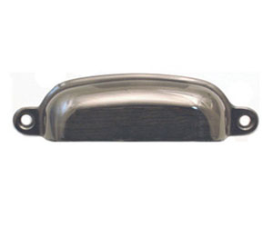 U Need Hardware BP202-620/15A Solid Brass 3-1/2" Cabinet Large Bin Pull - Antique Nickel/Pewter