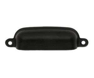 U Need Hardware BP202-622/019 Solid Brass 3-1/2" Cabinet Large Bin Pull - Matte Black