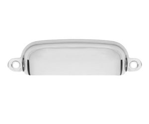 U Need Hardware BP202-625/026 Solid Brass 3-1/2" Cabinet Large Bin Pull - Polished Chrome