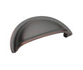 U Need Hardware BP953-613/10B Cabinet Drawer Half Moon Cup Pull - 3", Oil-Rubbed Bronze
