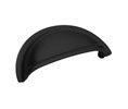 U Need Hardware BP953-622/019 Cabinet Drawer Half Moon Cup Pull - 3", Matte Black