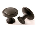 U Need Hardware CK809-613/10B Manhattan deco Cabinet Knob - 1 1/4" Dia, Oil-Rubbed Bronze