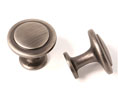 U Need Hardware CK809-620/15A Manhattan deco Cabinet Knob - 1 1/4" Dia, Antique Nickel/Pewter