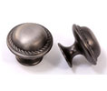 U Need Hardware CK812-620/15A Venetian Rope Cabinet Knob - 1 3/16" Dia, Antique Nickel/Pewter