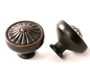U Need Hardware CK813-613/10B Decorative Tuscany Cabinet Knob - 1 1/4" Dia, Oil-Rubbed Bronze
