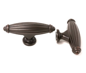 U Need Hardware CK866-613/10B 2 1/2" French Country Cabinet Knob - Oval T-Knob, Oil-Rubbed Bronze