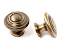U Need Hardware CK971-609/US5 1-3/8" Decorative Spiral Cabinet Knob - Antique Brass