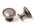 U Need Hardware CK972-620/15A 1-3/16" Decorative Rope Cabinet Knob - Antique Nickel/Pewter