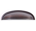 U Need Hardware CP809-613/10B Manhattan Cabinet Bin Pull Cup Pull - Oil-Rubbed Bronze