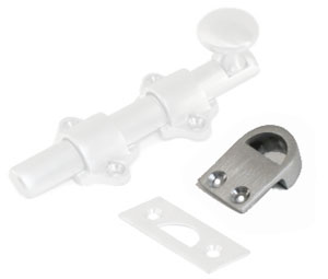 U Need Hardware DB000-626/26D-HMS Surface Bolt Half-Moon Strike Only - Satin/Brushed Chrome 