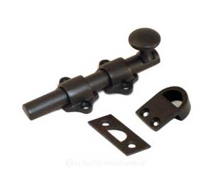 U Need Hardware DB004-613/10B Heavy Duty 4" Solid Brass Dutch Door Bolt Surface Bolt - Oil-Rubbed Bronze