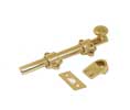 U Need Hardware DB006-605/US3 Heavy Duty 6" Solid Brass Dutch Door Bolt Surface Bolt - Polished Brass