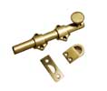 U Need Hardware DB006-606/US4 Heavy Duty 6" Solid Brass Dutch Door Bolt Surface Bolt - Satin Brass